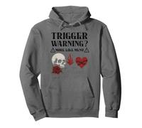 Trigger Warning Menu Dark Romance Reader Bookish Merch Funny Pullover Hoodie