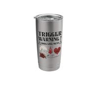 Trigger Warning Menu Dark Romance Reader Bookish Merch Funny Stainless Steel Insulated Tumbler