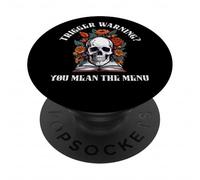 Trigger Warning Menu Dark Romance Reader Bookish Merch Women PopSockets Adhesive PopGrip