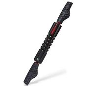 TriggerPoint STK Manual Massage Roller - Portable Roller with AcuGRIP Handles, Targets Large Muscle Groups and Specific Areas - 3D Surface Channels Blood and Oxygen for Mobility, Extra Firm, Black
