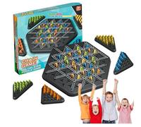 Triggle Board Game, Funny Chain Triangle Game Interactive Peg Game Triangle Chess Board Game Educational Brain Teaser Strategy Game Portable Chess Children's Game Toys