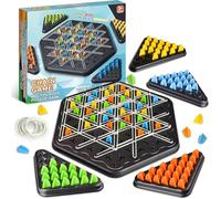 Triggle Game Chain Triangle Strategy Board Game 30x27x4cm Elastic Band Family Game Portable Collapsible Design Fun for Kids Teens and Adults Ideal for Parties Strategic Learning Toy