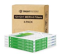 TRIGHTFILTERS 12x12x1 Air Filter 4 Pack, MERV 8 Pleated Dust Defense Air Filters Replacement Air Conditioner HVAC AC Furnace Filter, Durable and Lightweight