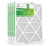 TRIGHTFILTERS 20x25x1 Air Filter 4 Pack, MERV 8 Pleated Dust Defense Air Filters Replacement Air Conditioner HVAC AC Furnace Filter, Durable and Lightweight