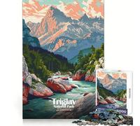 Triglav National Park, Slovenia 1000 Piece Jigsaw Puzzles for Adults Jigsaw Mind Training Gentle Pastime Laser Cut Meaningful Gift (38x26cm)
