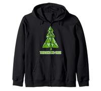 Trigonome-Tree Triangle Trigonometry Math Christmas Zip Hoodie