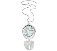 Trigonometric Function Mathematical Formulas Pendant Angel Wings Rotating Necklace Jewelry