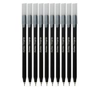 TriGrip Ballpoint Pens, BLACK, Fine Point (0.7mm), Pack of 10, Perfect Triangular Grip, Smooth Ball Pens, Ideal for School Office Home Use, iZOFAX Black Ball Pen