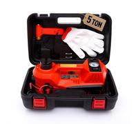 Trihelper Car Jack Hydraulic Jack - 5 Ton Electric Car Jack Stand Three in One Car Jack Kit for Sedans SUV Car Lift Floor Jack for Tire Change and Road Emergencies with Integrated Tire Pump (Orange)
