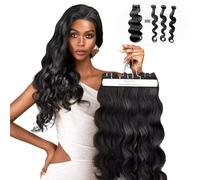 TRIIPPY Raw Cambodian Human Hair Body Wave 3 Bundles,Triple Lifespan Than Regular Virgin Hair Bundle,No.1 Sales Of Raw Hair,Keep Silky And Bone Straight After Multiple Washes(14 14 14 Inches)