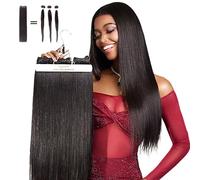 TRIIPPY Raw Cambodian Human Hair Yaki Straight 3 Bundles,Triple Lifespan Than Regular Virgin Hair Bundle,No.1 Sales Of Raw Hair,Keep Silky And Bone Straight After Multiple Washes(16 16 16 Inch)