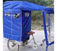 Trike Cover Compatible, Bike Storage Covers Rain Sun UV Windproof Tarp, Heavy Duty Bike Cover, Waterproof and All-Weather, Breathable and Portable Vehicle Protection(Blue,90cm/35.4in)