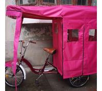 Trike Cover Compatible, Bike Storage Covers Rain Sun UV Windproof Tarp, Heavy Duty Bike Cover, Waterproof and All-Weather, Breathable and Portable Vehicle Protection(Pink,90cm/35.4in)