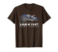 Trike Loud N' Fast Beautiful Trike Kings Design T-Shirt, Men, Brown, Small