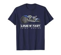 Trike Loud N' Fast Beautiful Trike Kings Design T-Shirt, Men, Navy Blue, Large
