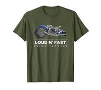 Trike Loud N' Fast Beautiful Trike Kings Design T-Shirt, Men, Olive Green, Medium