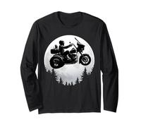 Trike Silhouette Dad Three-wheeled Motorcycle Trike Moon Long Sleeve T-Shirt