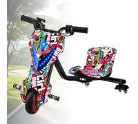 Trike with Rear Casters, Kids Drift Trike, Ride on Tricycles with Swivel, Slide, and 360° Drift Features, Crazy Kart for Outdoor Drifting
