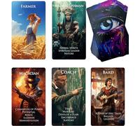 Trikendou The Character Oracle Cards Deck - Tarot Cards for Who Questions, Beginner Oracle Deck, Foiled Oracle Cards with Meaning on Them -78 Role Cards
