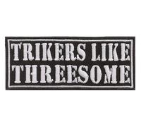 TRIKERS like THREESOME, Biker Chopper Boom Trike Motorrad Aufnäher Patch