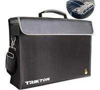 TRIKTON Fireproof Document Safe Bag with TSA-Lock, Holds Legal Size Files, XXL Black 18x13x5, Fireproof Lock Box for documents, Fireproof Document Box, fire and Waterproof Document Storage