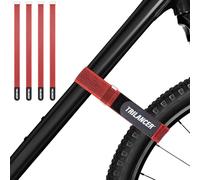 Trilancer Bike Rack Straps, 4-Pack Red Adjustable Bike Wheel Stabilizer Strap with Hook and Loop for Wall Mount, for Transportation and Storage (26'' x 1.5'')