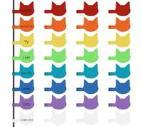 Trilancer Cord Cable Labels, Multicoloured Write-On Cable Tags Labels