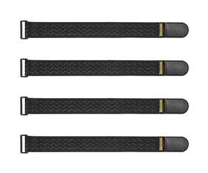 Trilancer Elastic Cinch Straps with Anti-Slip 46cm x 5cm (4 Pack) Hook and Loop Storage Strap with Buckle., Bundling Straps fo Extension Cords, Cables, Ropes, Hoses, Bike, Boat, Pant Garters