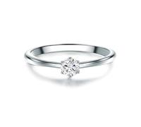 Trilani Female Sterling Silver Zirconia Solitaire Ring