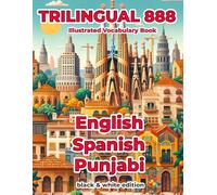 Trilingual 888 English Spanish Punjabi Illustrated Vocabulary Book: Help your child master new words effortlessly