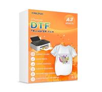 TRILINK DTF Transfer Film Paper A3 (29.7 x 42 cm) - 60 Sheets Premium PET Direct to Film Transfer Paper for DTF Printers - Works on Cotton, Polyester, and More Fabrics - Ideal for T-Shirts Printing
