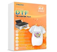 TRILINK DTF Transfer Film Paper A4 (21 x 29.7 cm) - 60 Sheets Premium PET Direct to Film Transfer Paper for DTF Printers - Works on Cotton, Polyester, and More Fabrics - Ideal for T-Shirts Printing