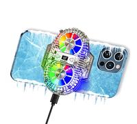 TRILINK Phone Cooler for Gaming with Dual Cooling Fans - Advanced Phone Cooling Technology - RGB LEDs - Ultra-quiet - Output Function - LED Temperature Display for Android iPhone iOS Game Radiator