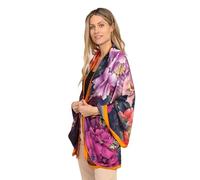 Trillion London® Scarf For Women | Lightweight Ladies Scarves | Shawl Wraps | Head Scarf | Gifts for Women | Designer Prints | 100% Factory Made Smooth and Soft Silk | Floral Print| Multi Pink