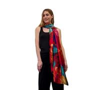 Trillion London® Spring Collection | Designer Silk Scarf For Women | Lightweight Neck Scarves | Shawl Wraps | Multi-Colour | Suitable for Daily Life | Travelling & Gifting | Smooth & Soft Finish
