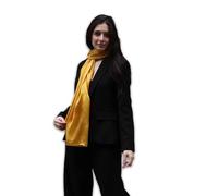 Trillion London® Spring Collection | Mustard Plain Scarves | Silk Neck Scarf For Women's | Ladies Lightweight Scarves | Suitable for Daily Life & Gifting | Shawl Wraps |Size - 185 cm * 85 cm