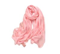 Trillion London® Spring Collection | Pink Plain Silk Neck Scarf For Women | Ladies Lightweight Scarves | Shawl Wraps | Suitable for Daily Life, Gifting | Smooth Soft Finish | Size - 185cm*85cm