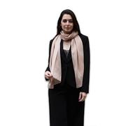 Trillion London® Spring Collection | Pure Beige Plain Silk Scarves | Neck Scarf For Women's | Ladies Lightweight Scarves | Suitable for Daily Life & Gifting | Shawl Wraps |Size - 185 cm * 85 cm