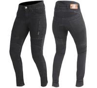 Trilobite Parado Black Monolayer Slim Ladies Motorcycle Jeans, black, size 36/32