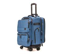 Trilogy Modular System I Modular 4-Wheel Spinner Carry-on, with Two Zip-Off Bags! All 3 are Expandable! You get 3 Bags in 1! Mix and Match; take Apart to fit Crowded Airplane Spaces (Blue)