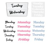 TriluckyDeco 20PCS Days of The Week Stickers for Drawers,Large Day Labels for Clothes Organizer No Magnet, Big Monday Through Friday Weekday Plastic Bin Planner Whiteboard Decals Teacher Classroom