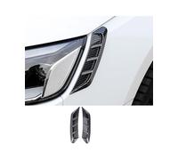 Trim Cover For A4L RS4 2017-2019 Models Style Front Headlight Eyebrow Trim Exterior Accessory Lamp Stickers(Front-carbon fiber pattern)