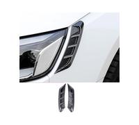 Trim Cover For A4L RS4 2020-2023 Models Style Front Headlight Eyebrow Trim Exterior Upgrade Lamp Stickers(Front-carbon fiber pattern)