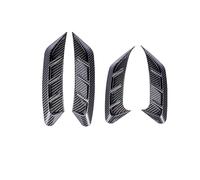 Trim Cover For A4L RS4 2020-2023 Models Style Front Headlight Eyebrow Trim Exterior Upgrade Lamp Stickers(Front+rear-carbon fiber pattern)