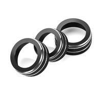 Trim Interior Strip For A3 8V 2014 2015 2016 2017 2018 2019 2020 Car Styling Center Console Multimedia Knob Switch Circles Decoration Cover Trim(Black)