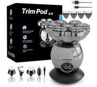 Trim Pod 3.0, 2026 Trimpod 3.0 The Ultimate Shaver for Men, 7 Rotating Shaver Heads, Ipx7 Waterproof, LED Display, for Face Head Nose