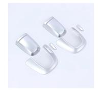 Trim Ring Car Front Seat Headrest Trim Cover Frame Panel Protector For Benz C Class W206 2022 2023 2024 2025 Panel Frame(Silver)