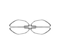 Trim Ring For Mercedes For Benz C Class W205 2015-2021 Door Handle Frame Decoration Cover Trim Sticker Panel Frame