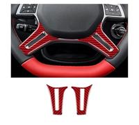 Trim Ring For Mercedes For Benz G-CLASS W463 2013 2014 2015 2016 2017 2018 Car Steering Wheel Panel Frame Sticker LHD Panel Frame(Red)