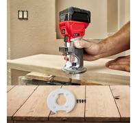 Trim Router Fixed Base Plate Assembly, Replacement Part 31-06-0032 for Fuel 2723-20 Compact Trim Router - Metal Construction, Si